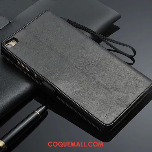 Étui Huawei P8 Tout Compris Protection Étui En Cuir, Coque Huawei P8 Téléphone Portable Noir