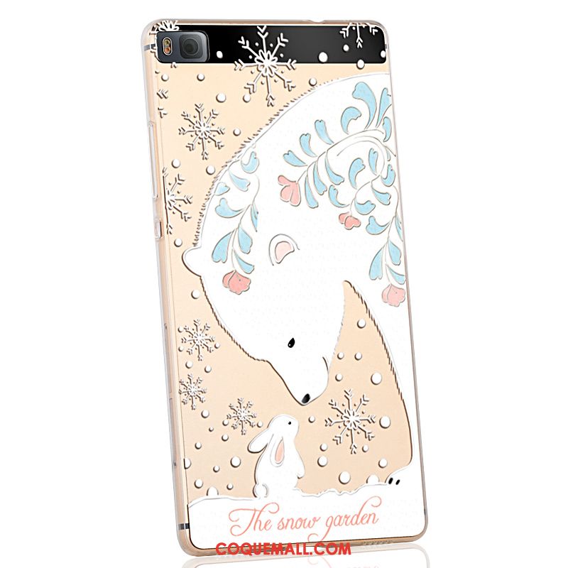 Étui Huawei P8 Transparent Incassable Silicone, Coque Huawei P8 Tout Compris Tendance