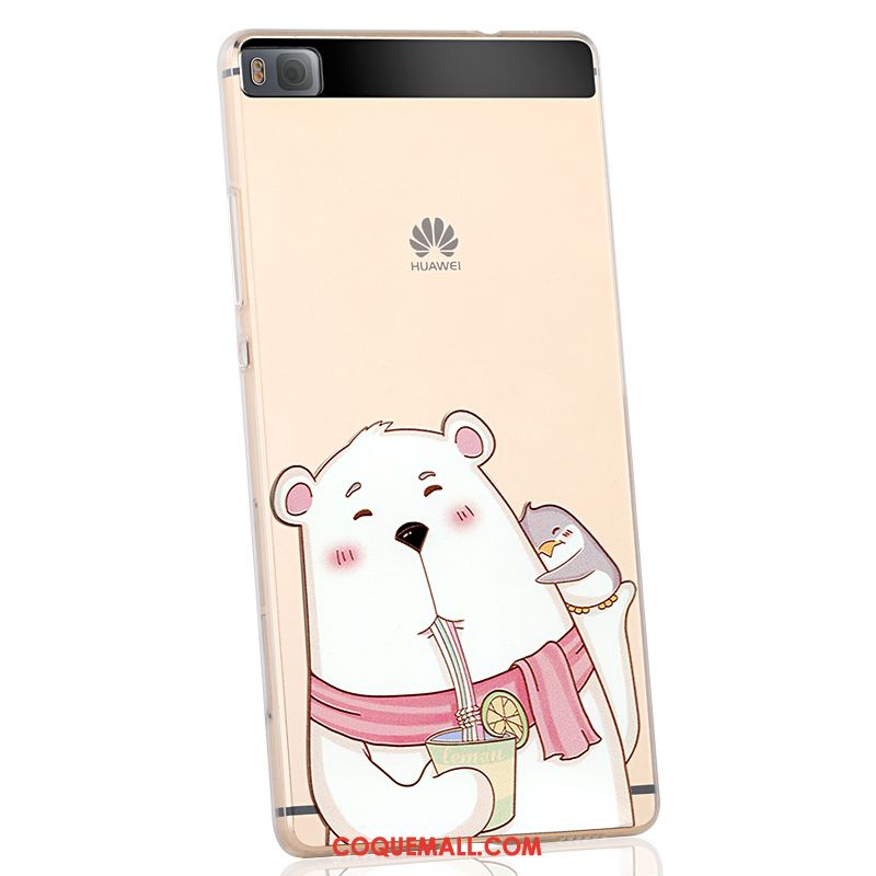 Étui Huawei P8 Transparent Incassable Silicone, Coque Huawei P8 Tout Compris Tendance