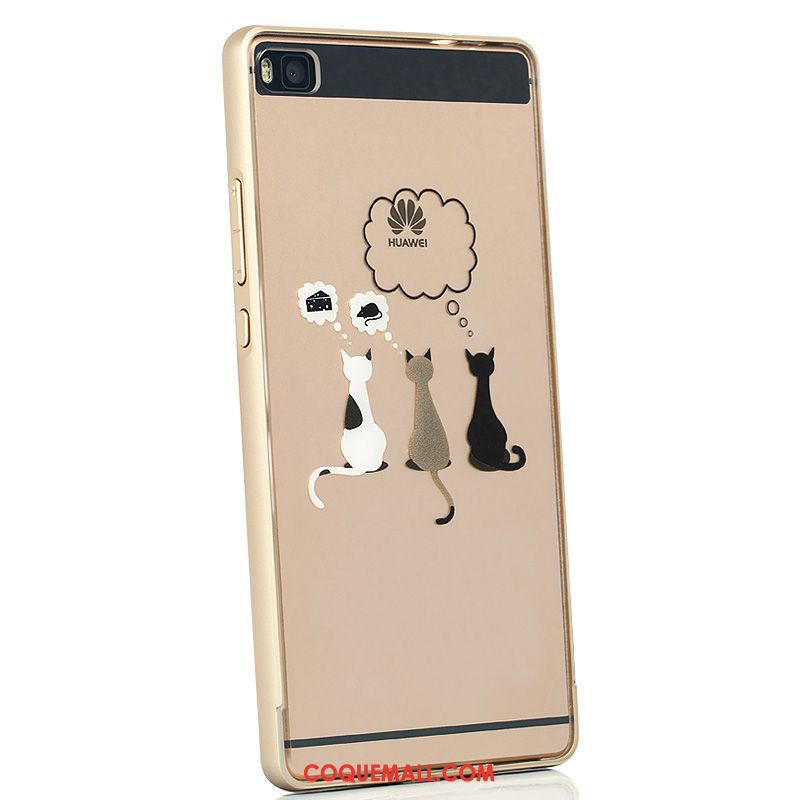 Étui Huawei P8 Téléphone Portable Créatif Or, Coque Huawei P8 Personnalité Border