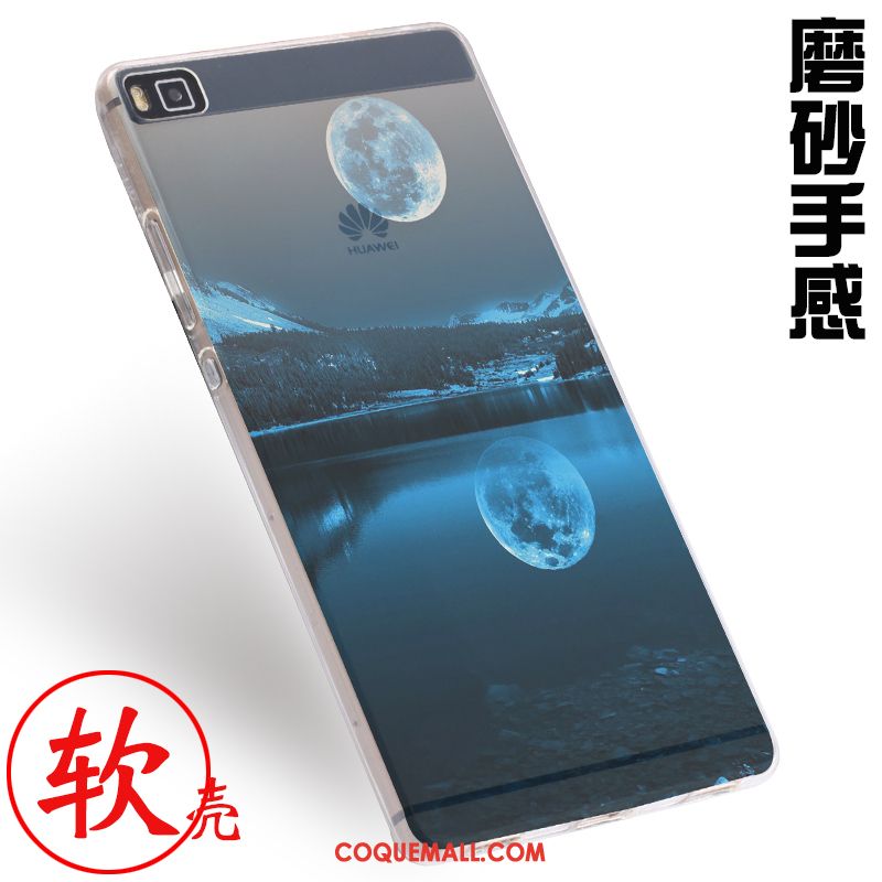 Étui Huawei P8 Téléphone Portable Fluide Doux Gris, Coque Huawei P8 Protection Gaufrage