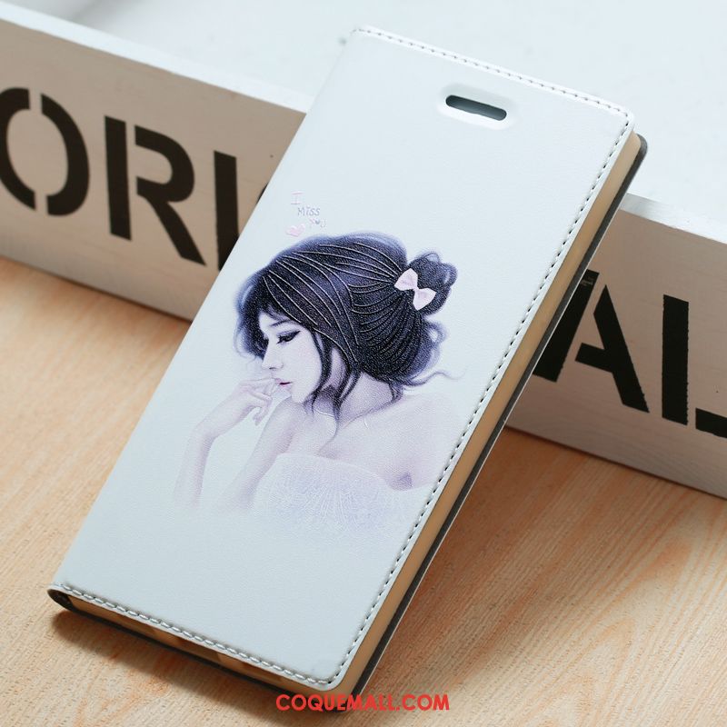 Étui Huawei P8 Téléphone Portable Étui En Cuir Haute, Coque Huawei P8 Blanc Clamshell