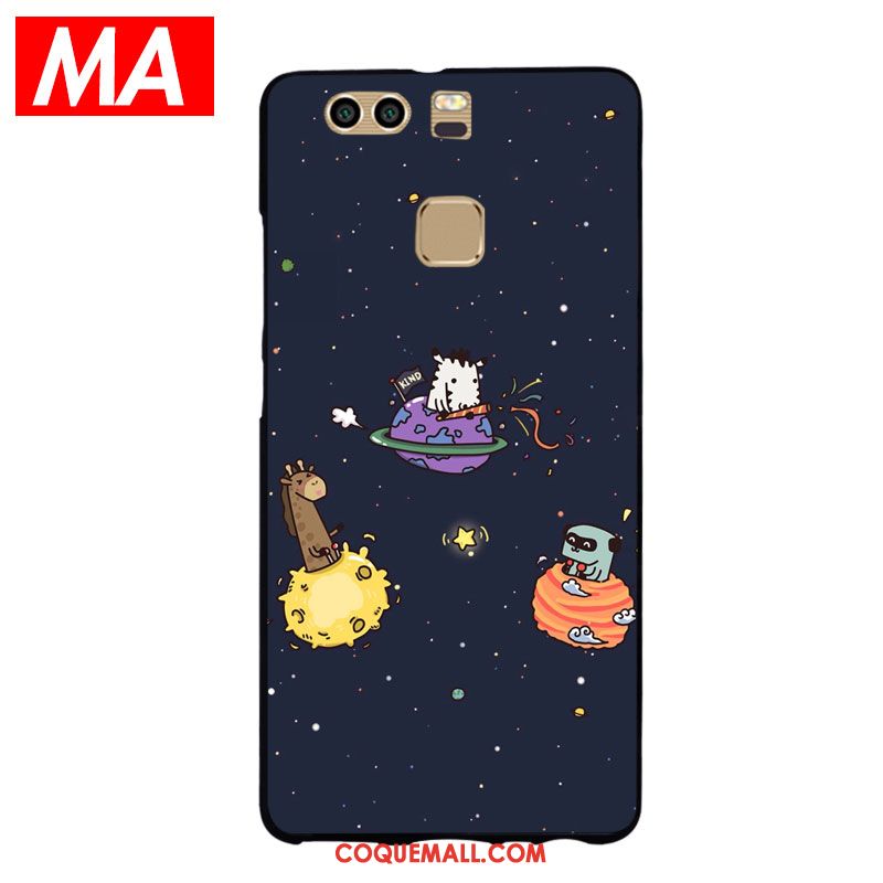 Étui Huawei P9 Animal Fluide Doux Charmant, Coque Huawei P9 Protection Noir