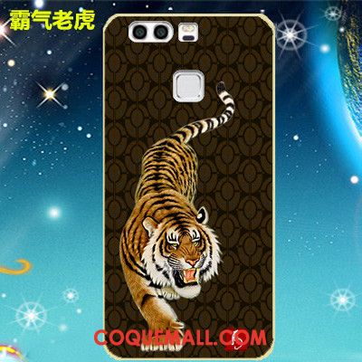 Étui Huawei P9 Border Créatif Téléphone Portable, Coque Huawei P9 Bleu Métal