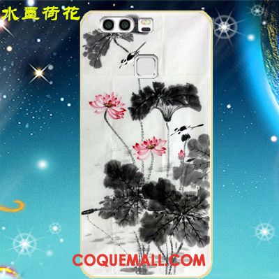 Étui Huawei P9 Border Créatif Téléphone Portable, Coque Huawei P9 Bleu Métal