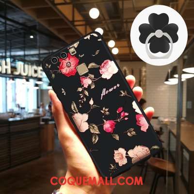 Étui Huawei P9 Créatif Gaufrage Noir, Coque Huawei P9 Personnalité Ornements Suspendus