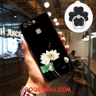 Étui Huawei P9 Créatif Gaufrage Noir, Coque Huawei P9 Personnalité Ornements Suspendus