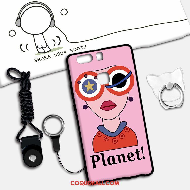 Étui Huawei P9 Dessin Animé Tendance Support, Coque Huawei P9 Protection Incassable