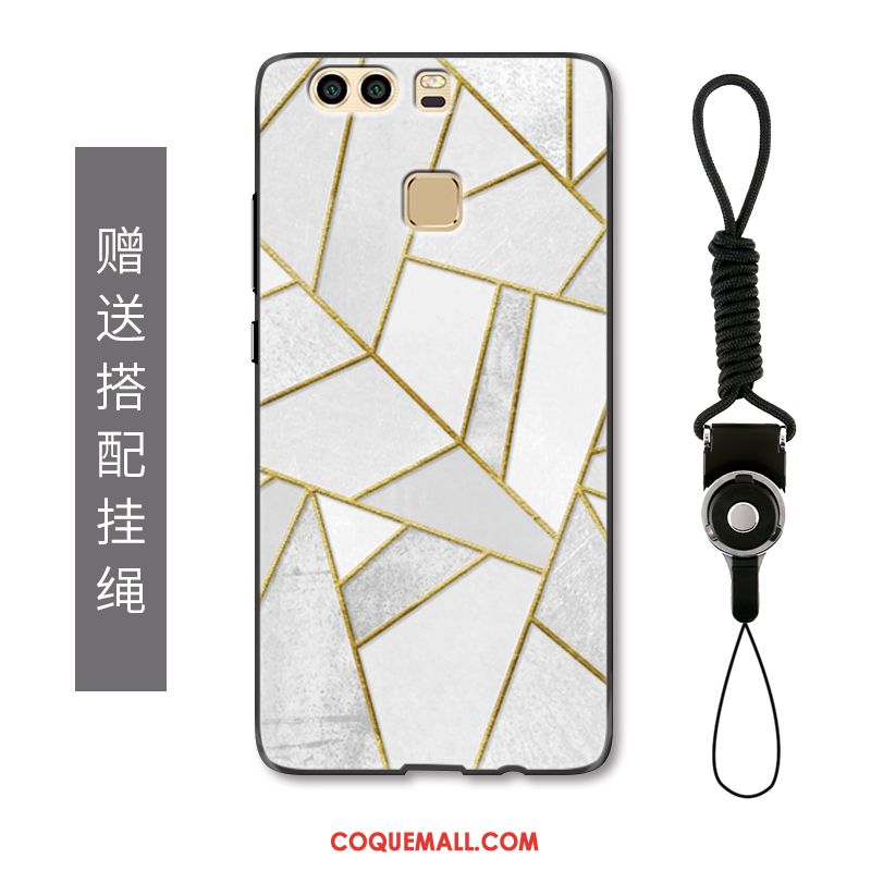 Étui Huawei P9 Dimensionnel Tout Compris Créatif, Coque Huawei P9 Blanc Multicolore