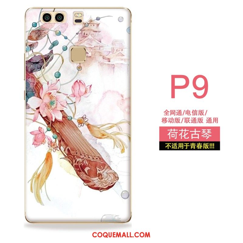 Étui Huawei P9 Fluide Doux Gaufrage Art, Coque Huawei P9 Silicone Tout Compris