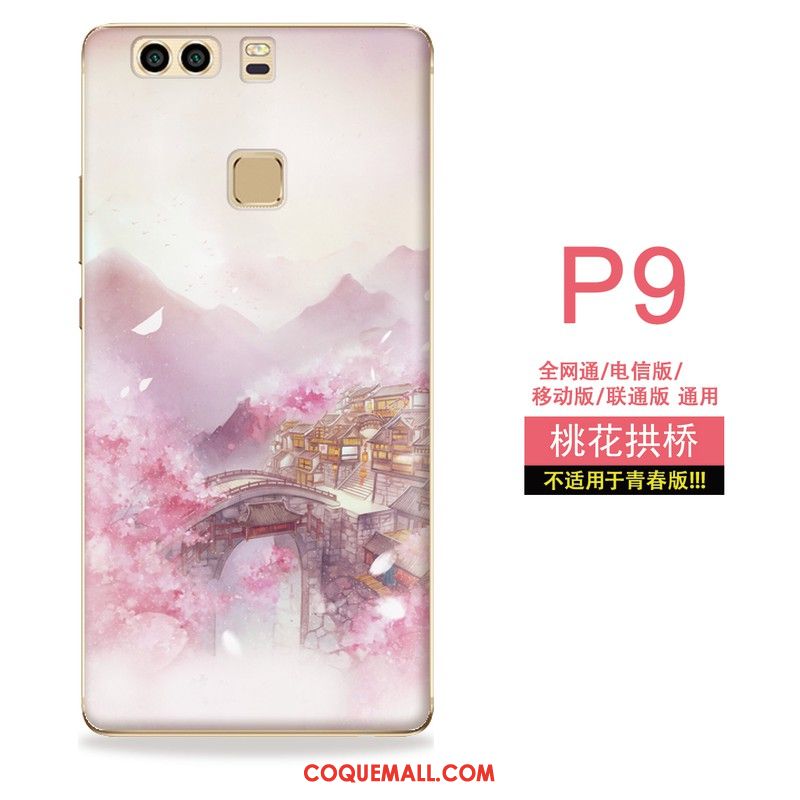 Étui Huawei P9 Fluide Doux Gaufrage Art, Coque Huawei P9 Silicone Tout Compris