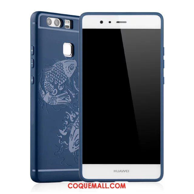 Étui Huawei P9 Incassable Gaufrage Business, Coque Huawei P9 Créatif Téléphone Portable