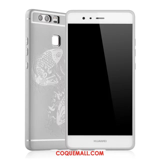 Étui Huawei P9 Incassable Gaufrage Business, Coque Huawei P9 Créatif Téléphone Portable