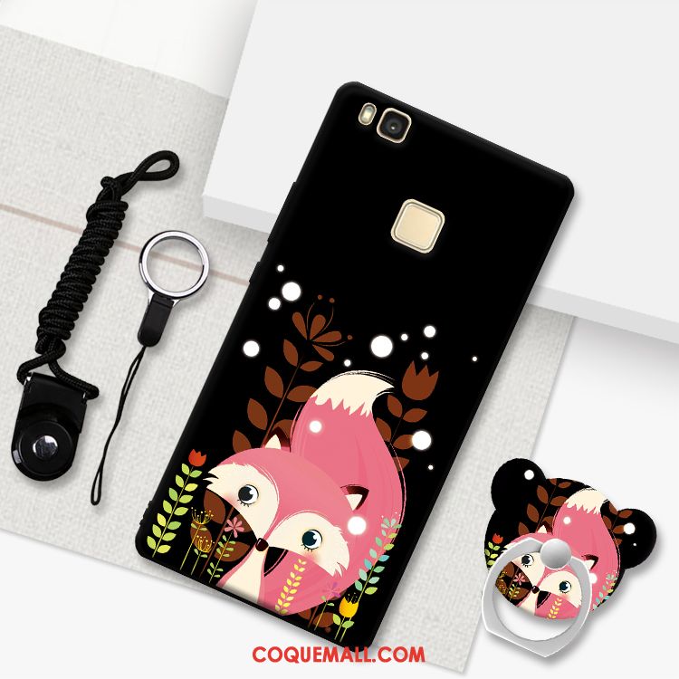 Étui Huawei P9 Lite Fluide Doux Téléphone Portable Jeunesse, Coque Huawei P9 Lite Protection Noir