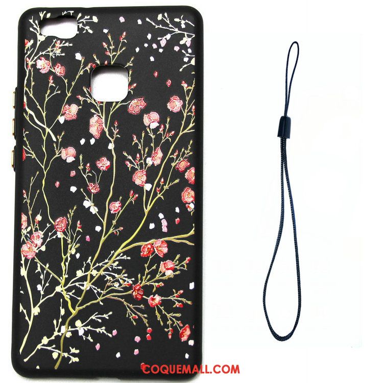 Étui Huawei P9 Lite Gaufrage Jaune Fleur, Coque Huawei P9 Lite Peinture Jeunesse