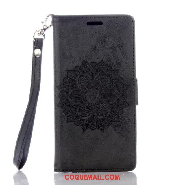 Étui Huawei P9 Lite Incassable Pu Cuir Protection, Coque Huawei P9 Lite Gaufrage Fleur Braun