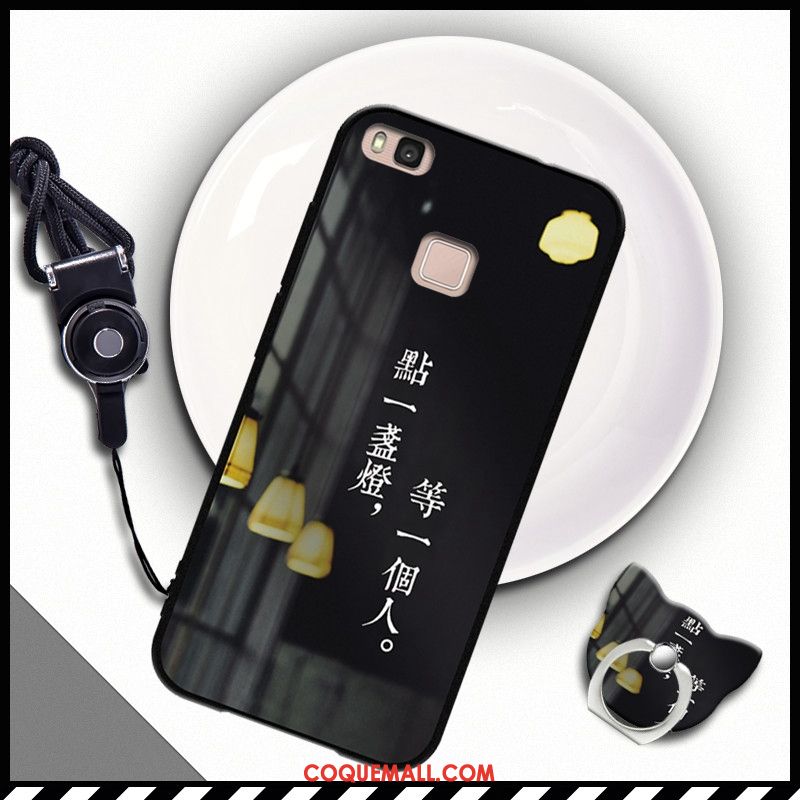 Étui Huawei P9 Lite Incassable Téléphone Portable Bordure, Coque Huawei P9 Lite Protection Noir