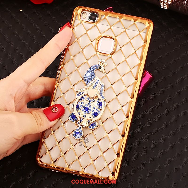 Étui Huawei P9 Lite Or Strass Très Mince, Coque Huawei P9 Lite Silicone Jeunesse