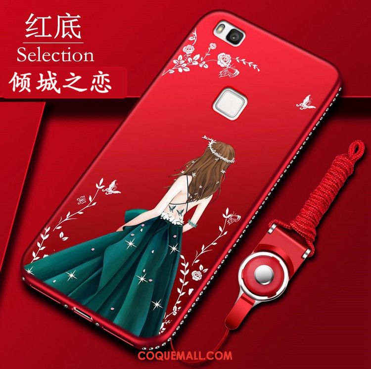 Étui Huawei P9 Lite Ornements Suspendus Jeunesse Rouge, Coque Huawei P9 Lite Protection Strass