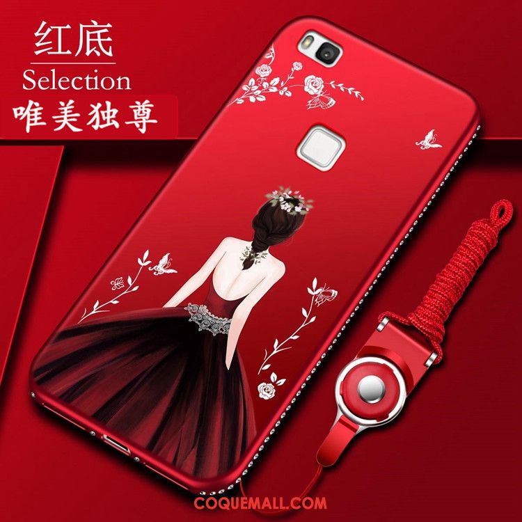 Étui Huawei P9 Lite Ornements Suspendus Jeunesse Rouge, Coque Huawei P9 Lite Protection Strass