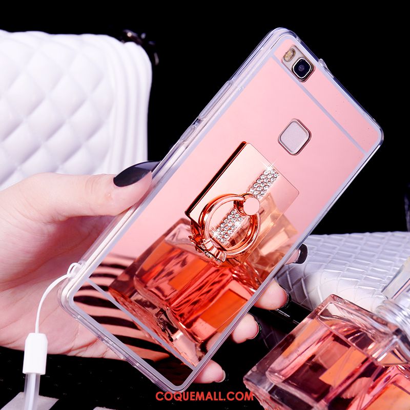 Étui Huawei P9 Lite Strass Fluide Doux Anneau, Coque Huawei P9 Lite Incassable Silicone