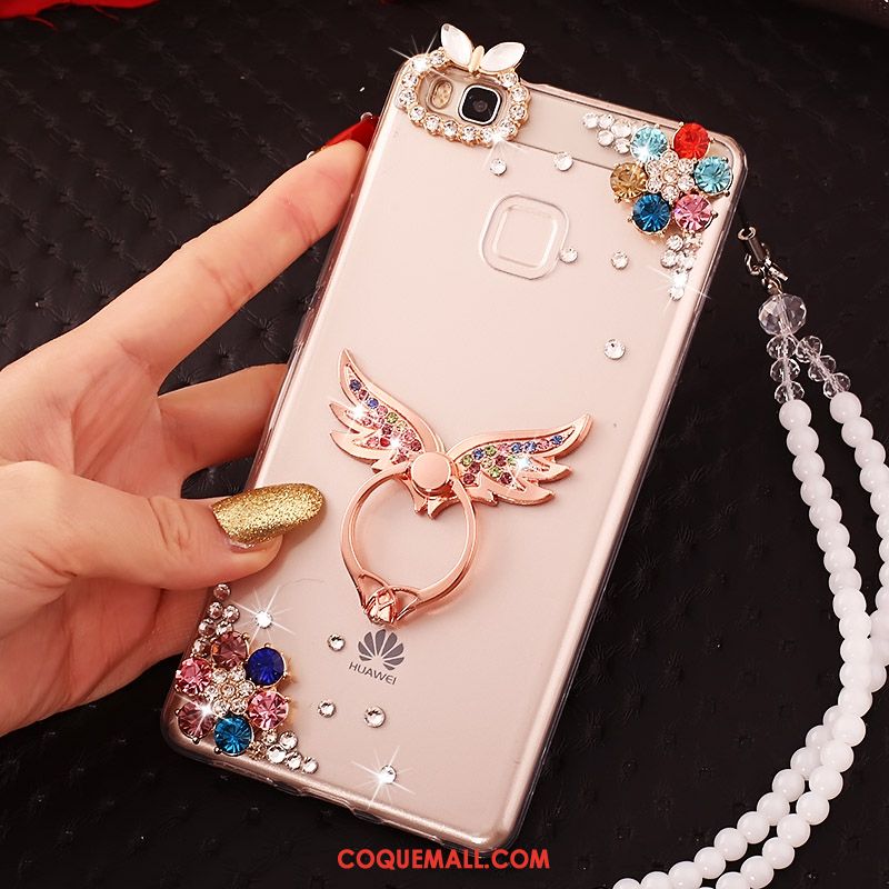 Étui Huawei P9 Lite Téléphone Portable Fluide Doux Incassable, Coque Huawei P9 Lite Strass Jeunesse