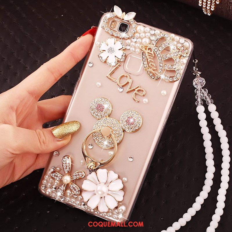 Étui Huawei P9 Lite Téléphone Portable Fluide Doux Incassable, Coque Huawei P9 Lite Strass Jeunesse