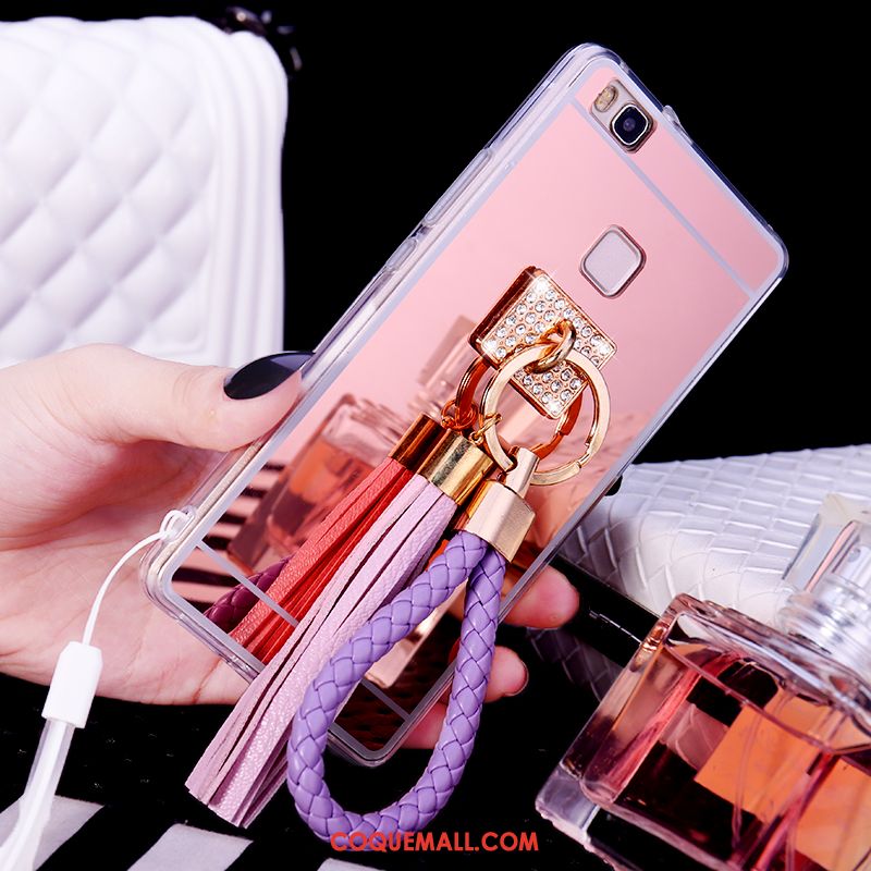 Étui Huawei P9 Lite À Franges Téléphone Portable Protection, Coque Huawei P9 Lite Strass Miroir Champagner Farbe