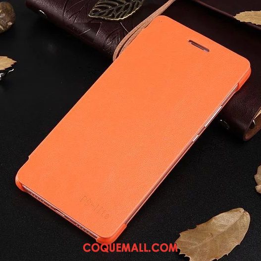 Étui Huawei P9 Lite Étui En Cuir Téléphone Portable Incassable, Coque Huawei P9 Lite Orange Protection