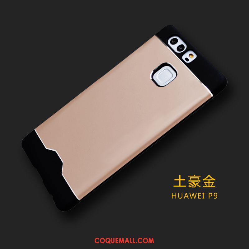 Étui Huawei P9 Mesh Téléphone Portable Protection, Coque Huawei P9 Couvercle Arrière Foncé