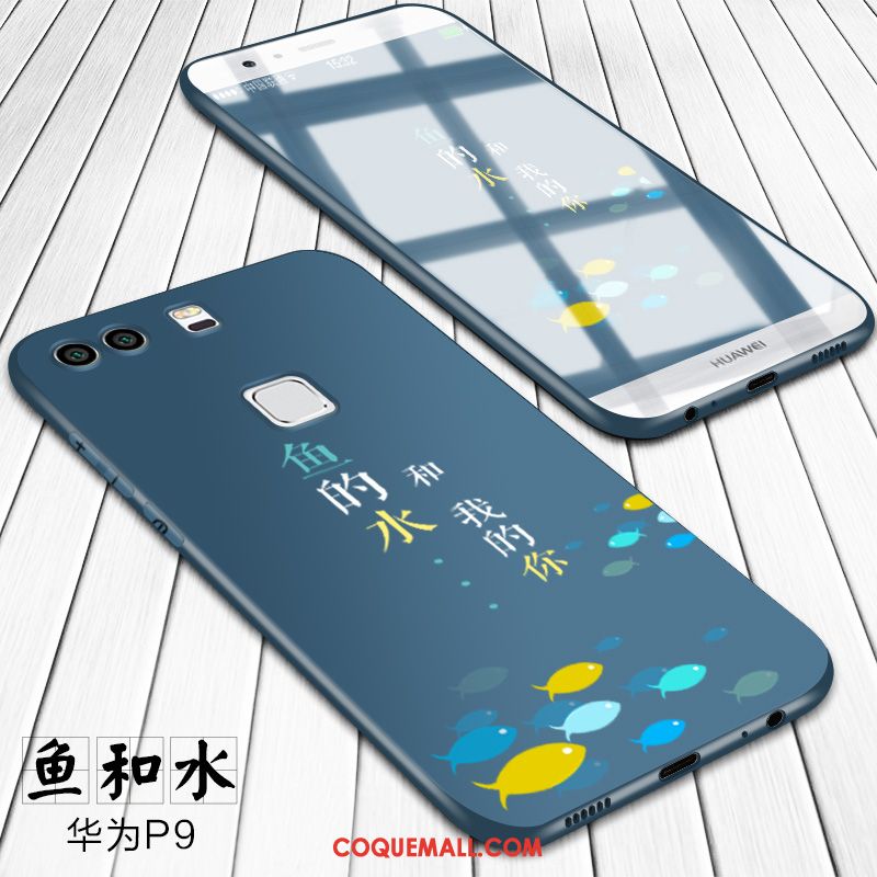 Étui Huawei P9 Net Rouge Fluide Doux Silicone, Coque Huawei P9 Protection Dessin Animé