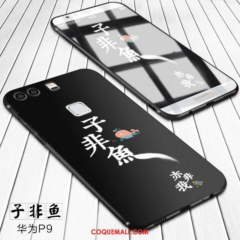 Étui Huawei P9 Net Rouge Fluide Doux Silicone, Coque Huawei P9 Protection Dessin Animé