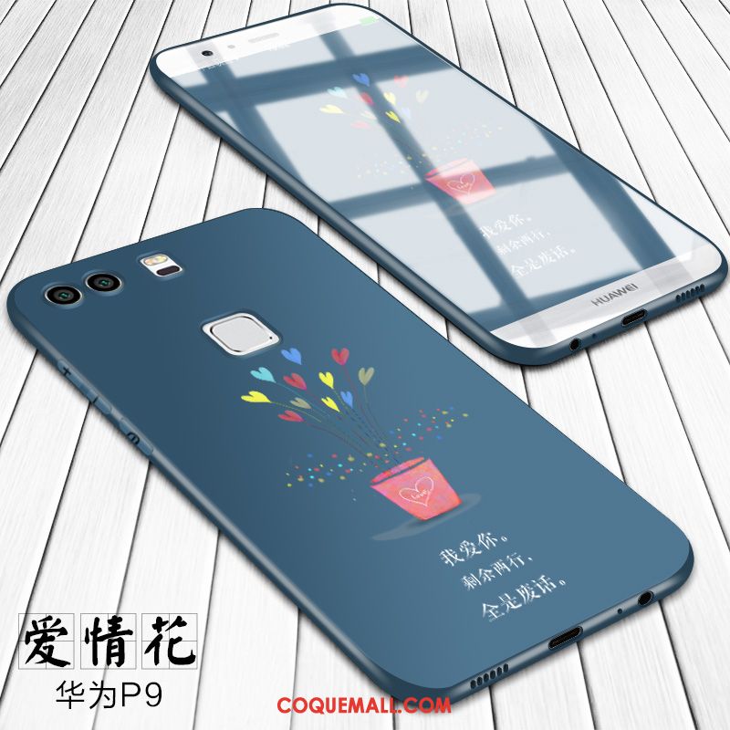 Étui Huawei P9 Net Rouge Fluide Doux Silicone, Coque Huawei P9 Protection Dessin Animé