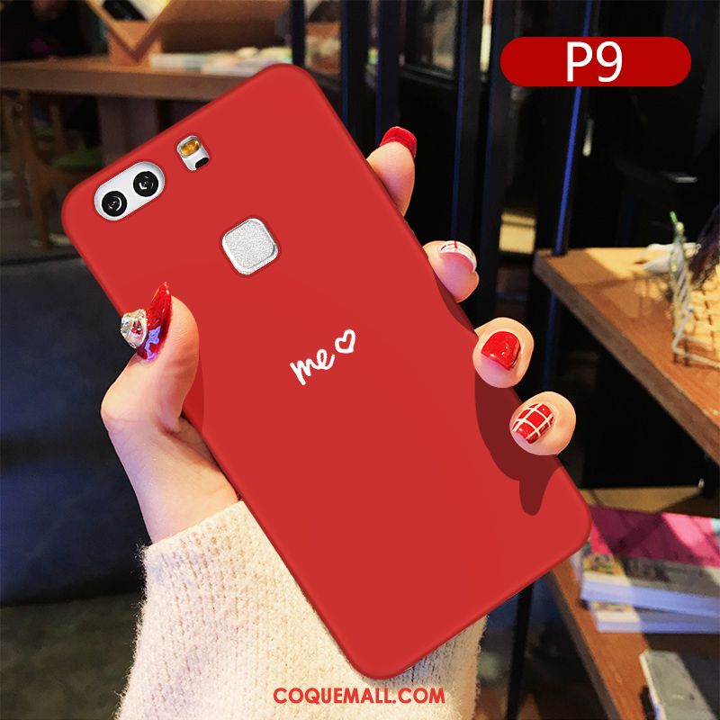 Étui Huawei P9 Personnalité Créatif Téléphone Portable, Coque Huawei P9 Rouge Charmant