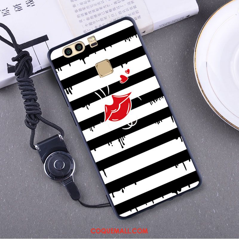 Étui Huawei P9 Personnalité Tout Compris Fluide Doux, Coque Huawei P9 Noir Téléphone Portable