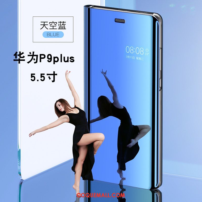 Étui Huawei P9 Plus Bleu Tout Compris Téléphone Portable, Coque Huawei P9 Plus Étui En Cuir Personnalité