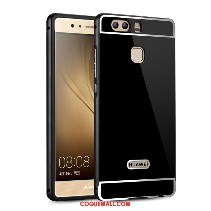 Étui Huawei P9 Plus Border Difficile Métal, Coque Huawei P9 Plus Incassable Noir