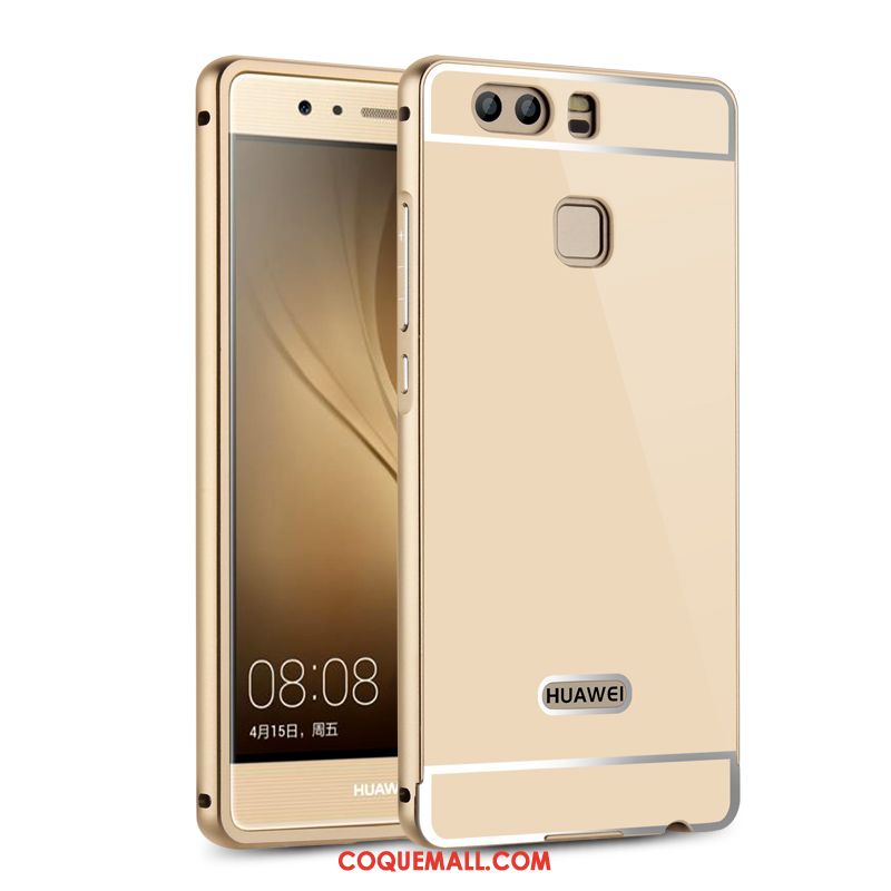 Étui Huawei P9 Plus Border Difficile Métal, Coque Huawei P9 Plus Incassable Noir