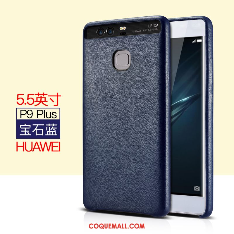 Étui Huawei P9 Plus Cuir Véritable Racé Incassable, Coque Huawei P9 Plus Protection Business Braun