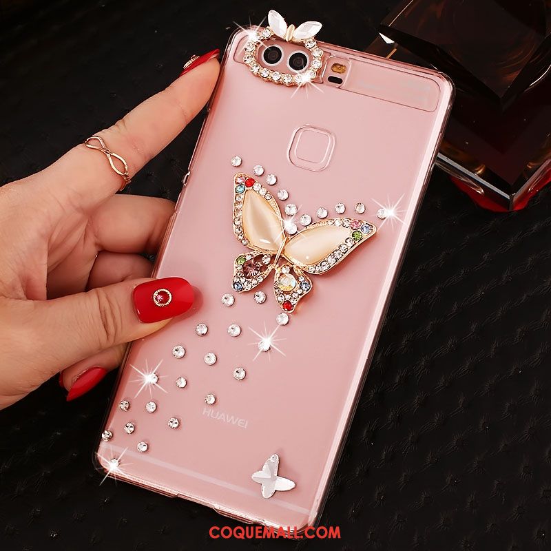 Étui Huawei P9 Plus Haute Incassable Téléphone Portable, Coque Huawei P9 Plus Protection Strass