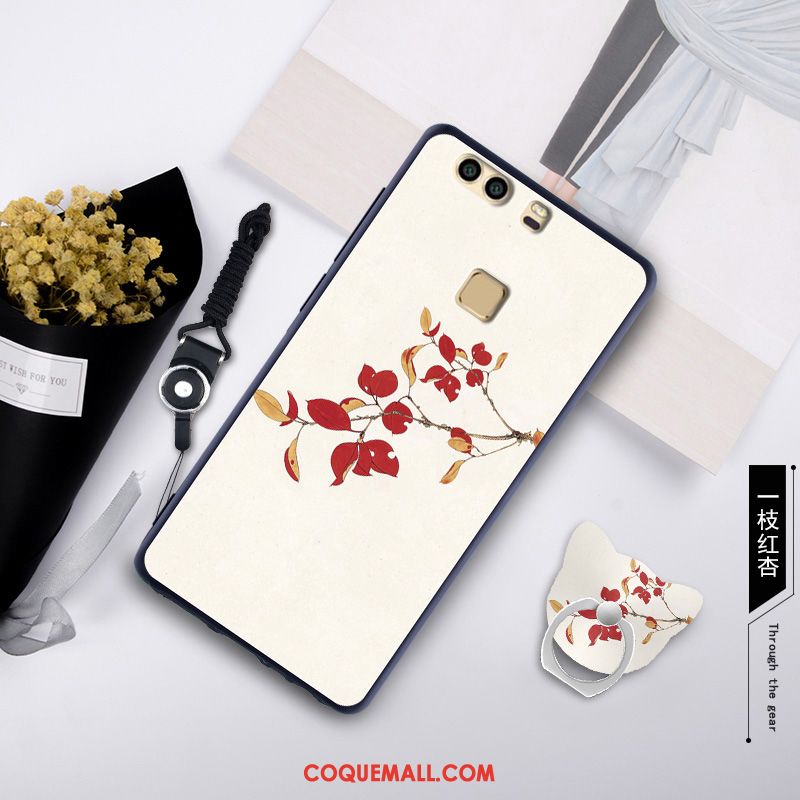 Étui Huawei P9 Plus Ornements Suspendus Anneau Tempérer, Coque Huawei P9 Plus Membrane Silicone