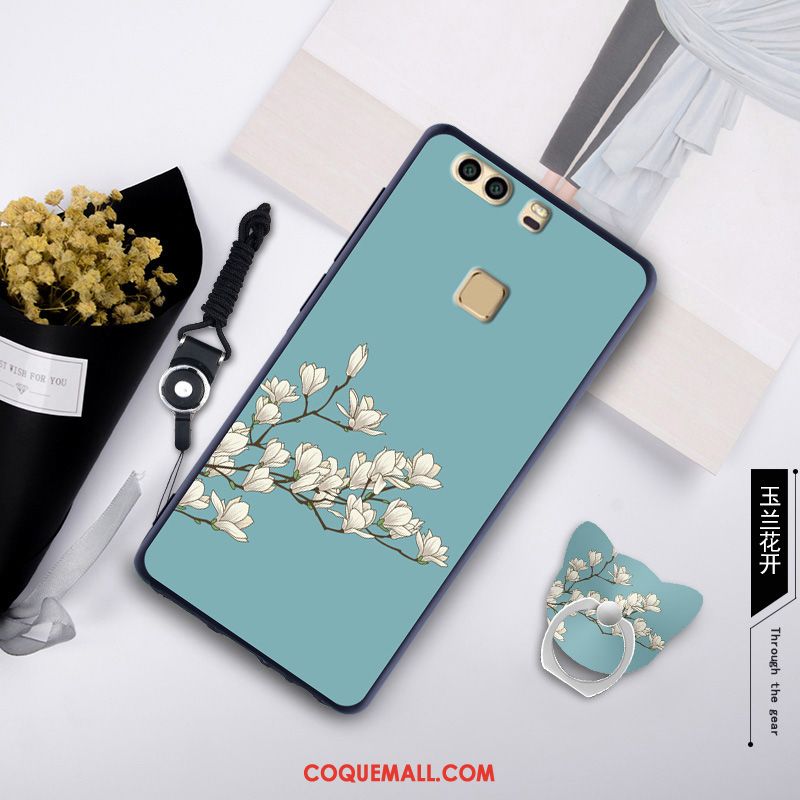 Étui Huawei P9 Plus Ornements Suspendus Anneau Tempérer, Coque Huawei P9 Plus Membrane Silicone