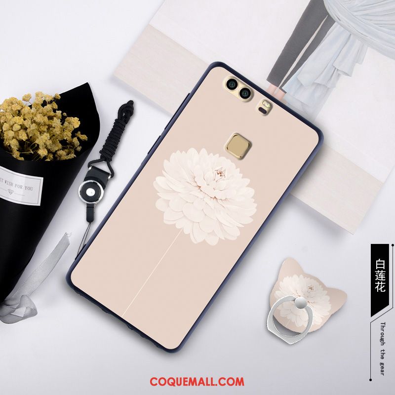 Étui Huawei P9 Plus Ornements Suspendus Anneau Tempérer, Coque Huawei P9 Plus Membrane Silicone