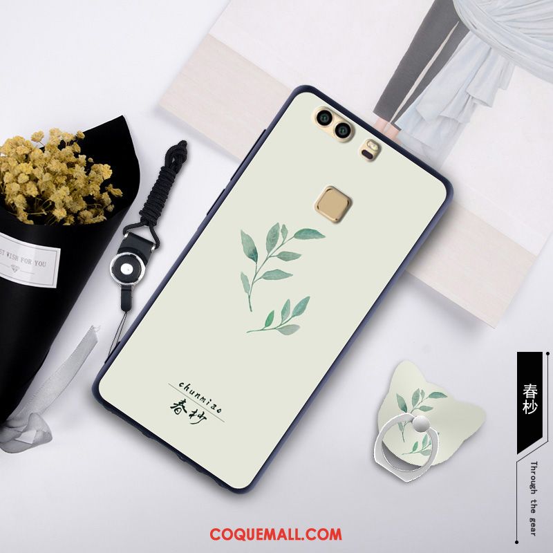 Étui Huawei P9 Plus Ornements Suspendus Anneau Tempérer, Coque Huawei P9 Plus Membrane Silicone