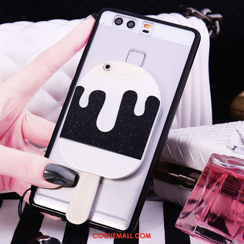 Étui Huawei P9 Plus Ornements Suspendus Téléphone Portable Protection, Coque Huawei P9 Plus Dessin Animé Miroir