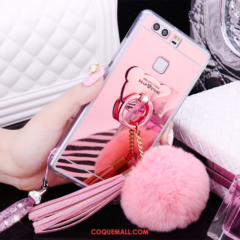 Étui Huawei P9 Plus Ours Petit Une Agrafe, Coque Huawei P9 Plus Boucle Peluche Champagner Farbe