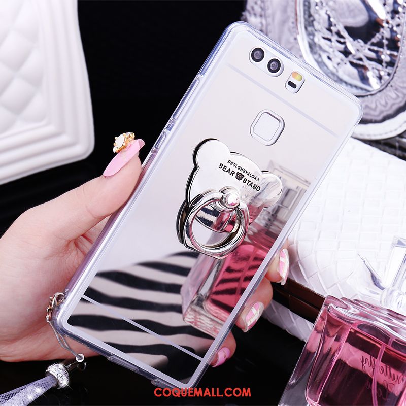 Étui Huawei P9 Plus Ours Petit Une Agrafe, Coque Huawei P9 Plus Boucle Peluche Champagner Farbe