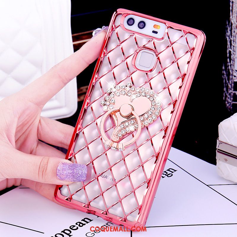 Étui Huawei P9 Plus Papillon Silicone Strass, Coque Huawei P9 Plus Protection Fluide Doux Champagner Farbe