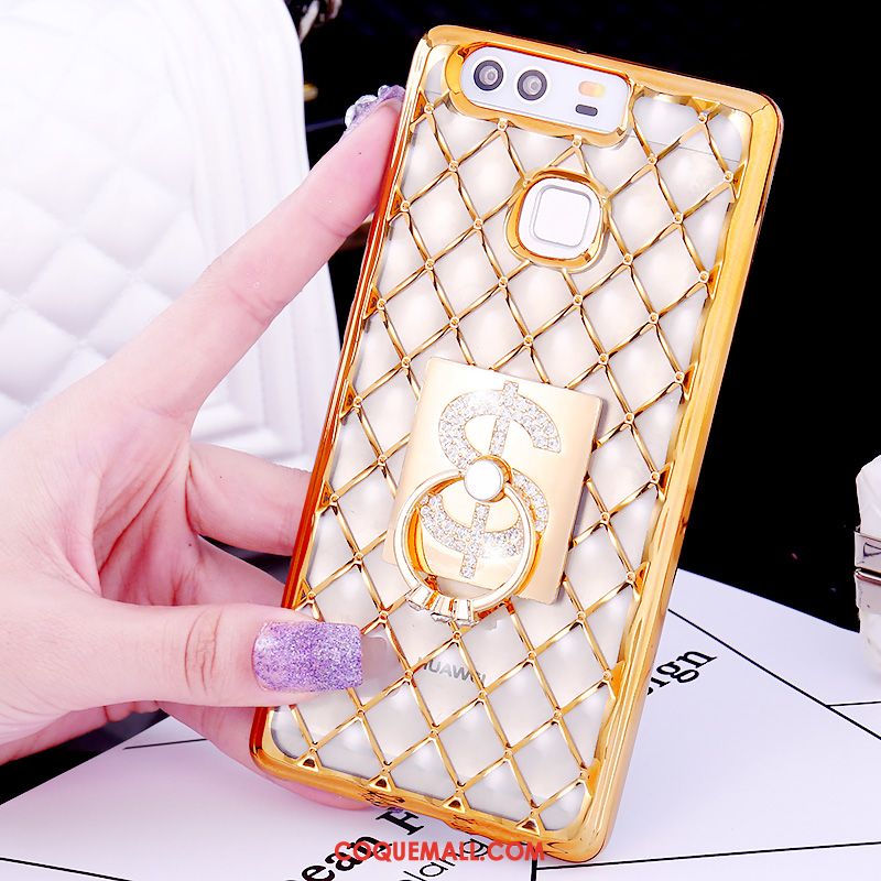 Étui Huawei P9 Plus Papillon Silicone Strass, Coque Huawei P9 Plus Protection Fluide Doux Champagner Farbe