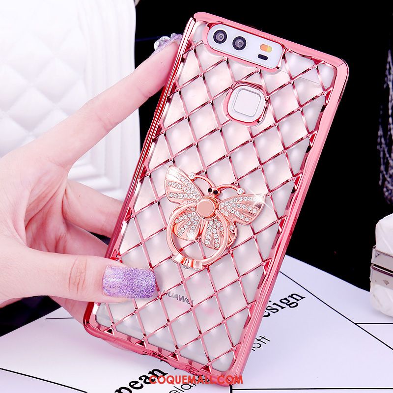 Étui Huawei P9 Plus Papillon Silicone Strass, Coque Huawei P9 Plus Protection Fluide Doux Champagner Farbe